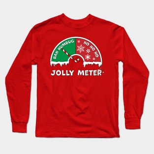 Jolly Meter Bah Humbug To Ho Ho Ho Anti Christmas Funny Long Sleeve T-Shirt